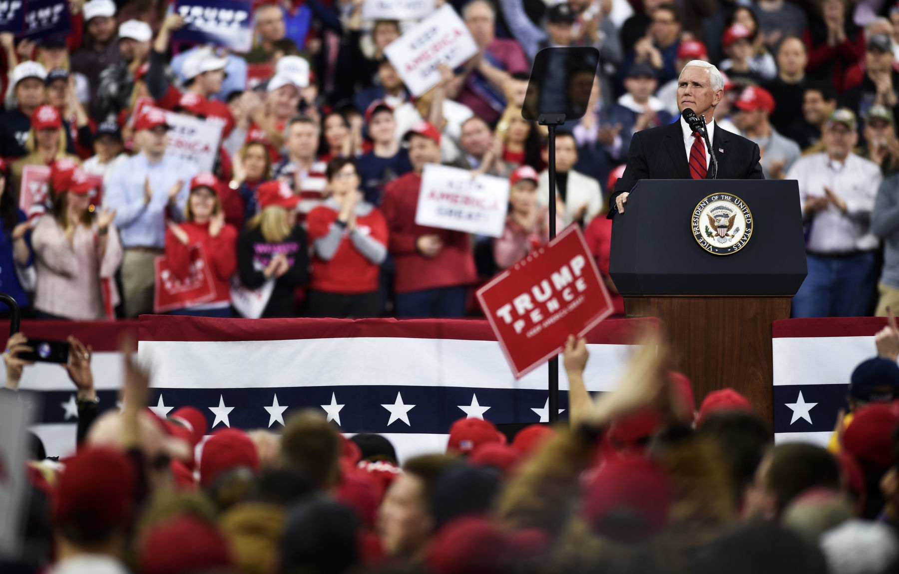 Vice President Mike Pence takes the mic 2